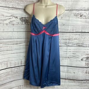 Elle Macpherson intimates Womens large slip silk blend lingerie lace satin